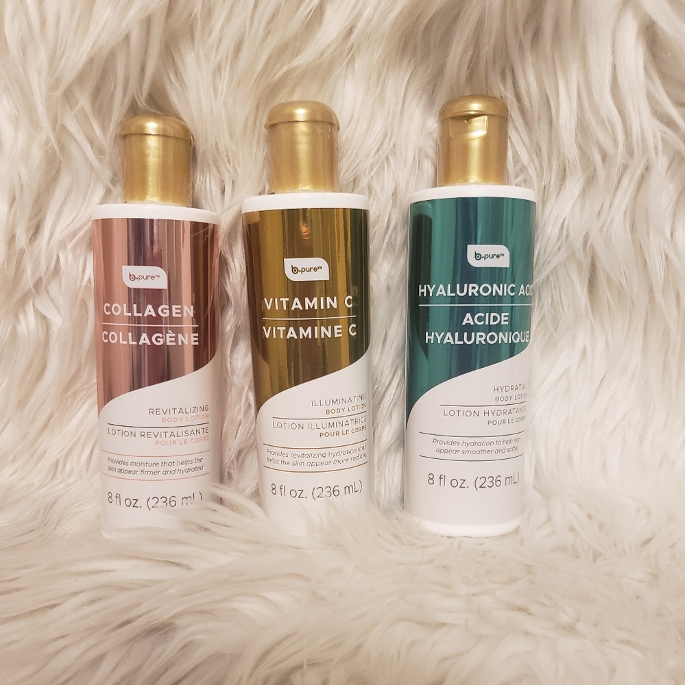 b.pure COLLAGENBody Lotion,VITAMIN C  BodyLotion ,HYALURONIC ACID B:8floz/236ml.